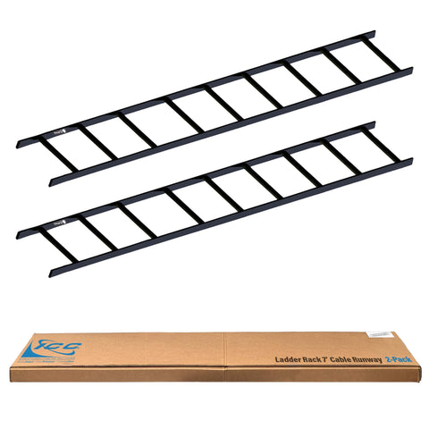 ICC Cable Runway Rack 7' Straight Section, 16-Gauge Steel, Made in USA, 2-Pack