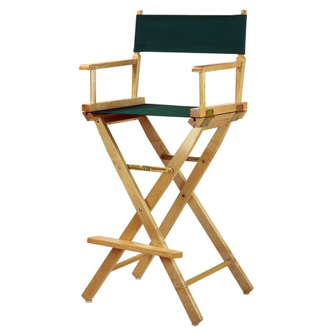 Casual Home 30" Director's Chair Natural Frame-with Hunter Green Canvas, Bar Height