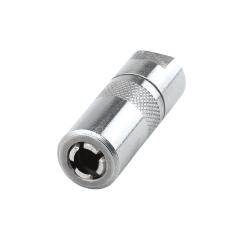 LUMAX LX-1400 Silver 1/8" NPT Standard Grease Coupler for Grease Guns, with Four Hardened Steel Jaws for Durability