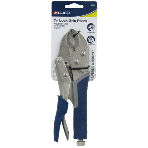 Allied Tools 7" LOCK GRIP PLIERS WITH CUTTER,90540