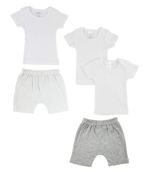 bambini Infant T-Shirts and Pants White/Grey