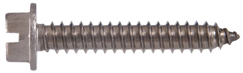 The Hillman Group 823068 Stainless Steel Hex Washer Head Slotted Sheet Metal Screw, 8 x 1-1/4-Inch, 100-Pack