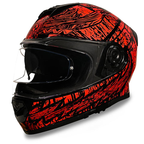 Daytona Helmet Premium Full Face Motorcycle Helmet with Bluetooth Compatibility – Pin Lock Ready D.O.T Approved Helmets for Bike, Chopper, Moped, Street Racing