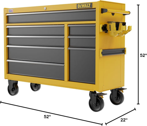 DEWALT Rolling Tool Chest with 8 Drawers, 52 Inch, 100lb Drawer Capacity, DEWALT Workshop Storage System Compatible (DWST52082)