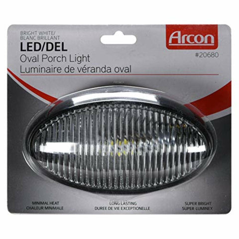 Arcon 20680 Led Bw Ovl Prch Lite Wo/sw Blk-clr
