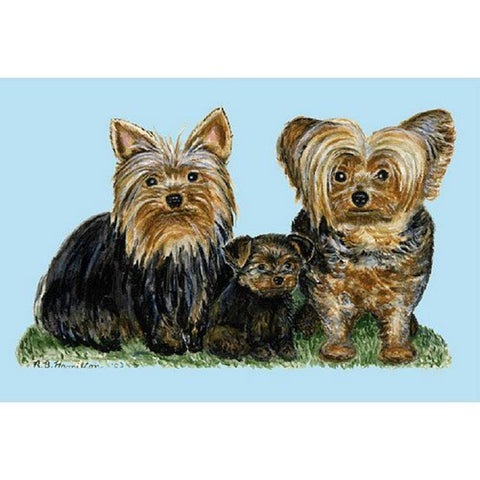 Betsy Drake DM068 Pets Yorkies Door Mat, 18" x 26"