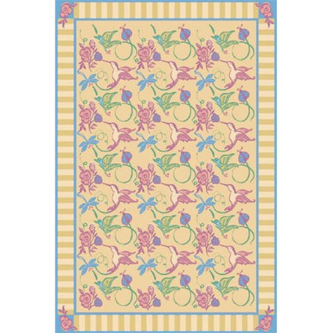 Joy Carpets Kaleidoscope Flights of Fantasy Whimsical Area Rugs, Gold