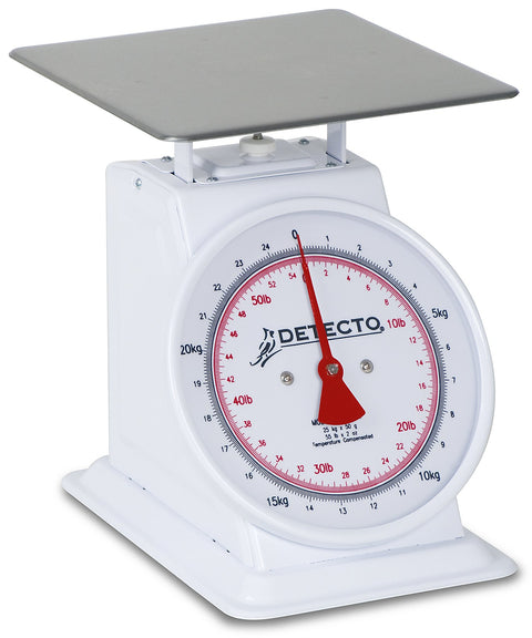 Top Loading Dial Scale, Dual Reading, 13" x 13", 50 Kg / 110 Lb Capacity