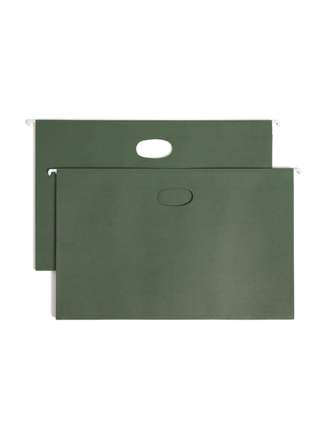 Smead Hanging Pocket with Full-Height Gusset, 3-1/2" Expansion, Legal Size, Standard Green, 10 per Box (64320)