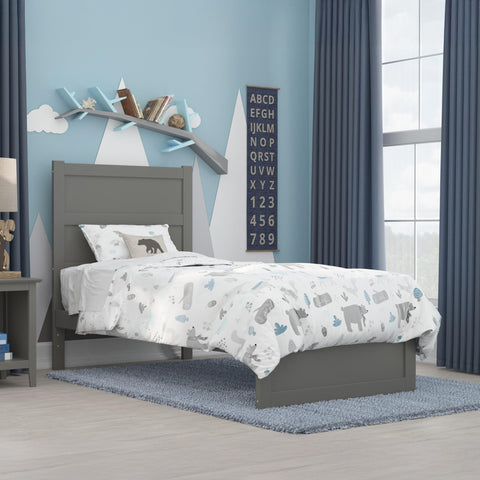 AFI, NoHo Twin Platform Bed with Matching Footboard, Grey