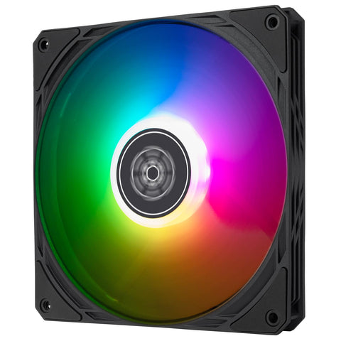 Silverstone Technology - Air Slimmer 140 ARGB, Enhanced 140mm Slim Fan with Full-Range PWM and ARGB Lighting Effects SST-AS140B-ARGB