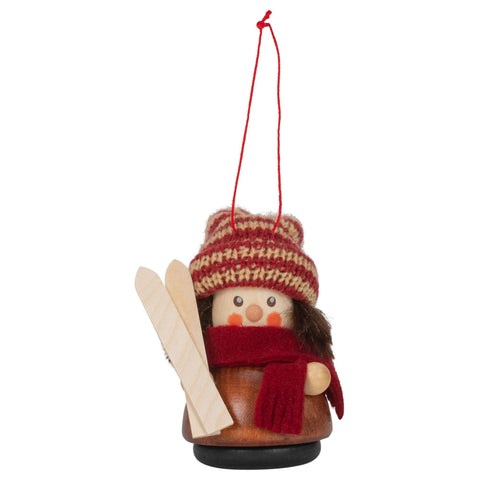 Christian Ulbricht Decorative Skier (Natural) Ornament - 3" H x 2" W x 3" D