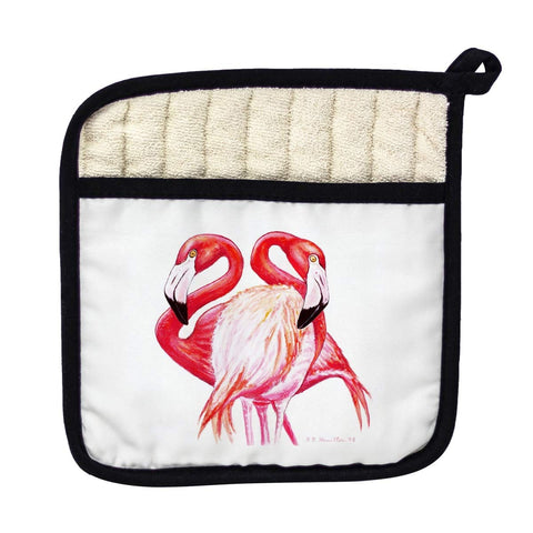 Betsy Drake PT384 Two Flamingos Pot Holder