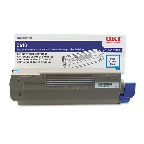 Okidata 44315303 C610 Series Cyan Toner Cart
