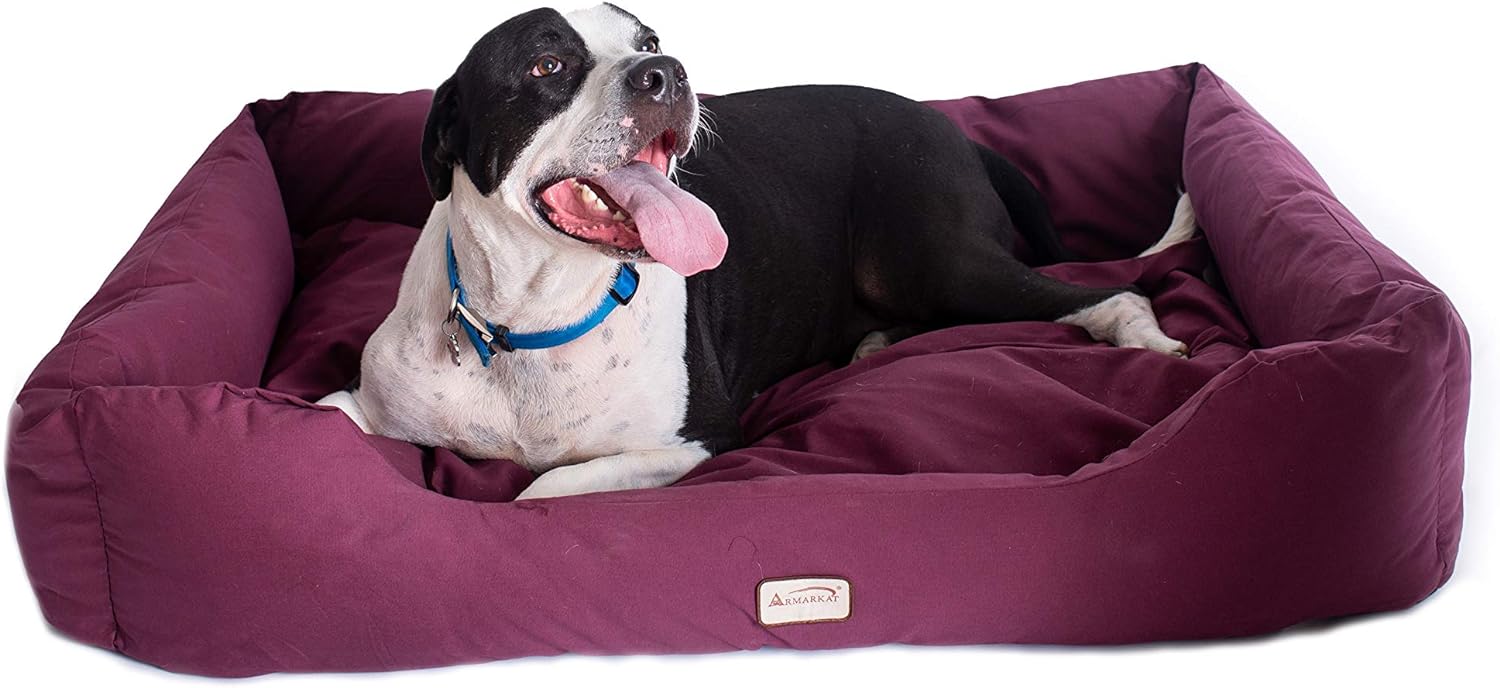 Armarkat Pet Bed 49-Inch by 35-Inch D01FJH-Xtra Large, Burgundy