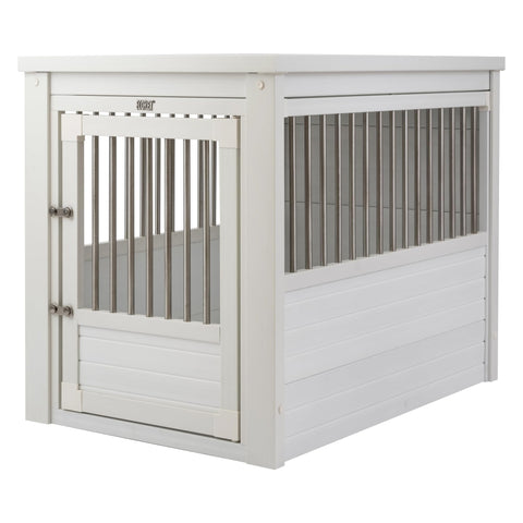 New Age Pet ecoFLEX Pet Crate/End Table, Antique White, Large