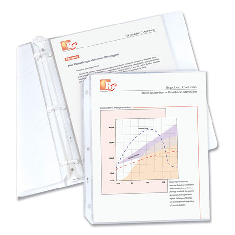 C-Line 62037 Standard Weight Polypropylene Sheet Protector, Clear, 2-Inch, 11 x 8 1/2, 50/BX