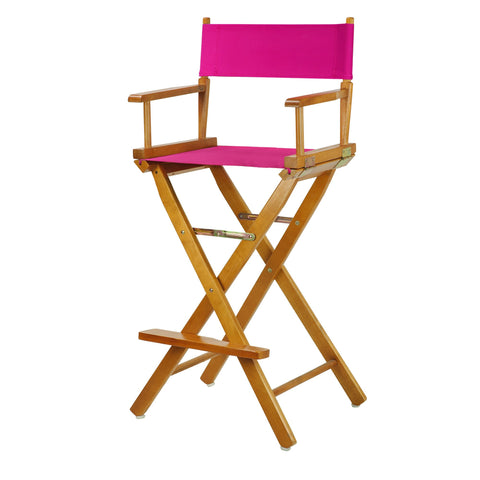 Casual Home 230-05/021-30 Director Chair 30" - Bar Height Honey OakFrame/Magenta Canvas