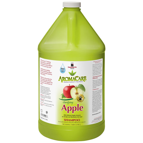 PPP AromaCare Clarifying Apple Shampoo for Dogs - Deep Cleansing Formula - Leaves Skin & Coat Smelling Great - 1 Gallon