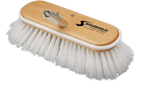 10 DECK BRUSH EXTRA STIFF WHITE PO