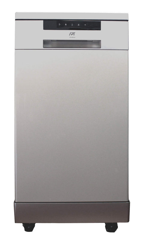 SPT SD-9263SSB 18? Wide Portable Stainless Steel Dishwasher with ENERGY STAR, 6 Wash Programs, 8 Place Settings and Stainless Steel Tub
