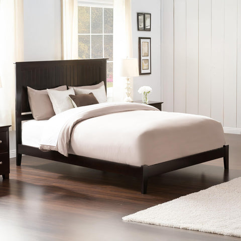 AFI, Nantucket King Foundation Bed with Attachable USB Charger, Espresso