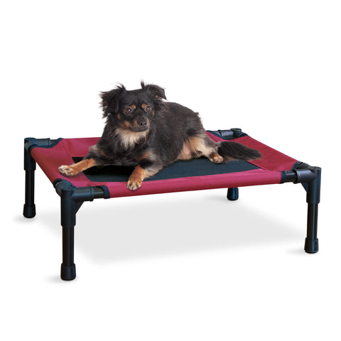 K&H Pet Products Original Pet Cot Elevated Dog Bed Red/Black Mesh Small 22 X 17 X 7 Inches