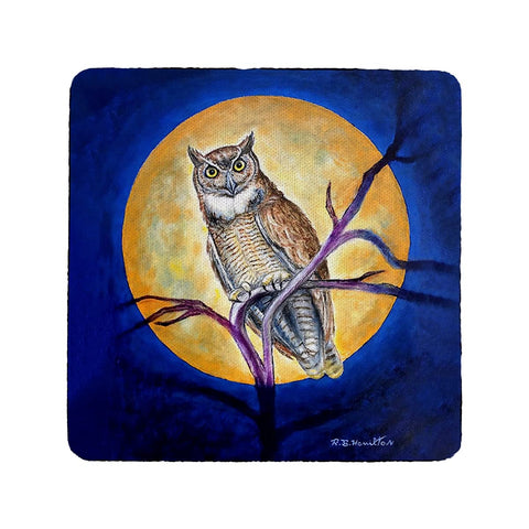 Betsydrake CT1172 Owl in Moon Coaster - Set of 4
