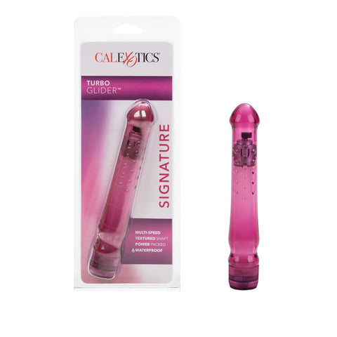 California Exotics Waterproof Turbo Glider Vibrator, Raspberry Crush
