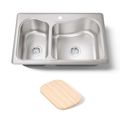 Staccato 33X22 Lrg/Med Ss Sink 1-Hole