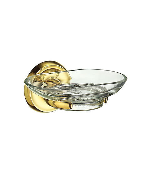 Smedbo SME_V242 Holder with Glass Soap Dish, Polished Brass
