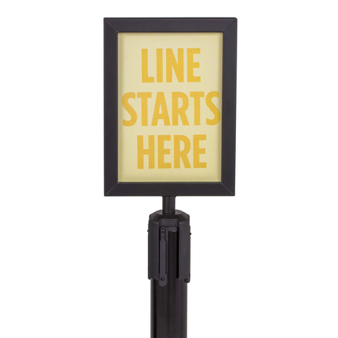 US Weight - U2507 Steel Frame Sign Holder compatible ONLY with Steel stanchions (will not fit Sentry series or other stanchion brands)