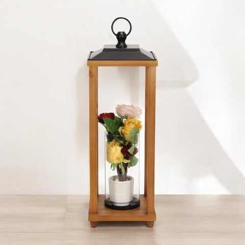 Cheungs Vivora Wood & Metal Open Side Lantern - Large 6074