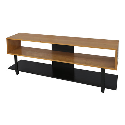 American Trails Creek Solid Wood Tv Stand, Natural Cherry Wooden Frame/Black Beech Leg (597-521)
