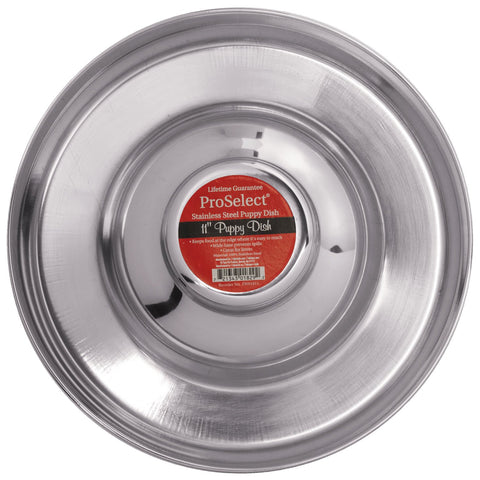 ProSelect Stainless Steel Puppy Dishes — Versatile Dishes for Multiple Puppies, 11"