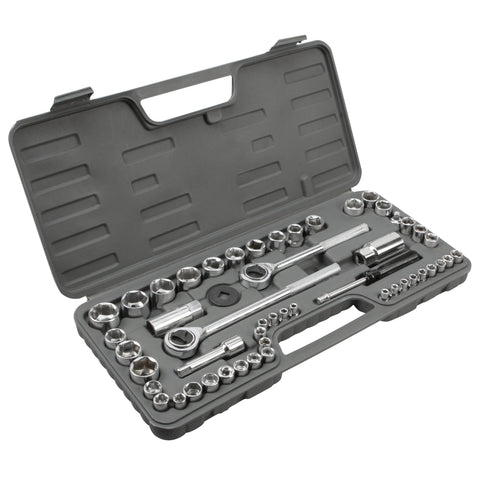 Performance Tool W1172 SAE/Metric 52-Piece Socket Set (1/4-Inch, 3/8-Inch & 1/2-Inch Drive)