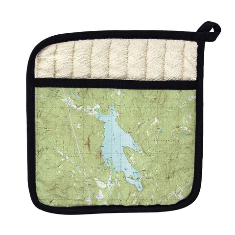 Betsy Drake PT794 Newfound Lake NH Nautical Map Pot Holder