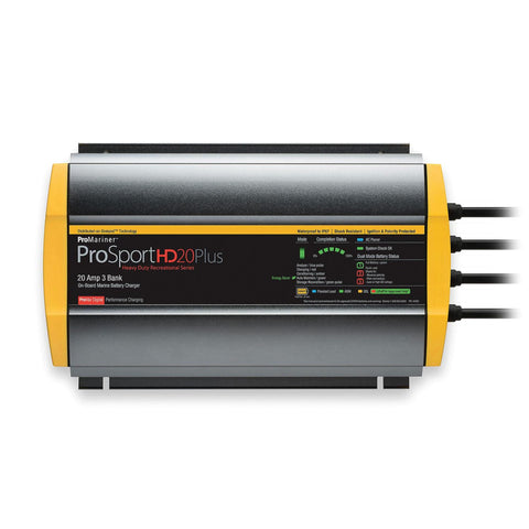 ProMariner 44021 ProSport HD Waterproof Marine Battery Charger, 20 Amp, 3 Bank
