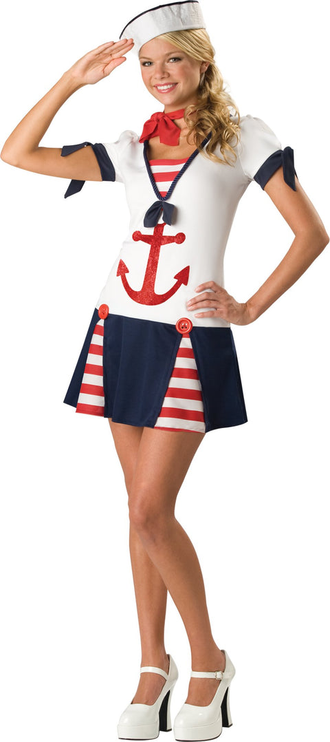 InCharacter Costumes Women's Sassy Sailor, Red/White/Blue, Large