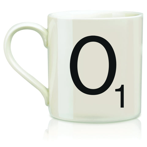 SCRABBLE Vintage Ceramic Letter "O" Tile Coffee Mug