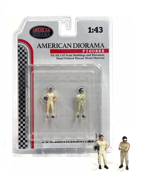 American Diorama Racing Legends 60's Set of 2 Diecast Figures for 1/43 Scale Models