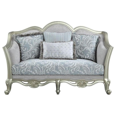 Oakestry Linen Upholstery Loveseat Light Gray Champagne Compact Modern Comfortable Stylish Small Space Living Room Sofa Cozy Seating Apartment Office Contemporary Home Décor Furniture