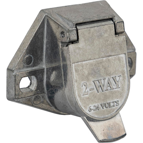 Buyers Products TC1012 2-Way Die-Cast Zinc Trailer Connector -Truck Side - Vertical Pin Arrangement , White