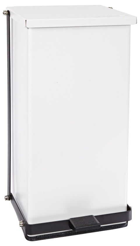 Detecto P-32 White Step-On Can, 32 qt Capacity