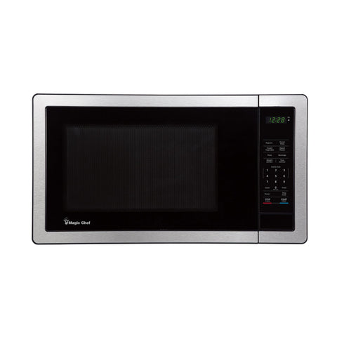 Magic Chef Countertop Microwave Oven, Small and Compact, 1000 Watt, 1.1 Cu Ft, Silver