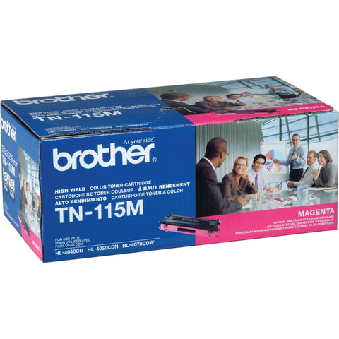 Brother TN-115M DCP-9040 9042 9045 HL-4040 4050 4070 MFC-9440 9450 9840 Toner Cartridge (Magenta) in Retail Packaging