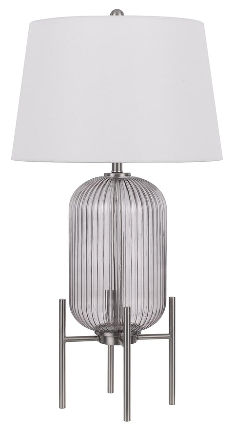 Cal 150W 3 Way Belleville Fluted Glass Table lamp