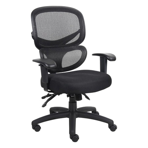 Oakestry Multi Function Ergonomic Task Chair Black Mesh Back Padded Seat Adjustable Height Swivel Base Tilt Tension Rolling Casters Lumbar Support Home Office Workstation Compact Seating Solution