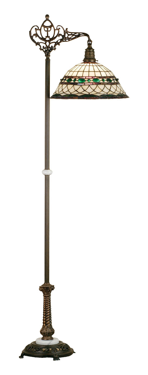 Meyda Tiffany 65839 Tiffany Roman Bridge Arm Floor Lamp, 70" H