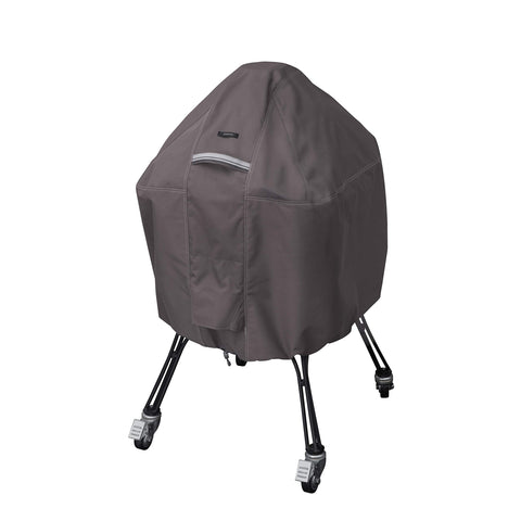 Classic Accessories Ravenna Water-Resistant 22 Inch Kamado Ceramic BBQ Grill Cover, Dark Taupe